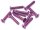 BoomRacing Aluminum 7075 M3x16 Hex Socket Flat Head Screws Bolts (10) Purple BRHSB316P