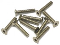 BoomRacing Aluminum 7075 M3x16 Hex Socket Flat Head...