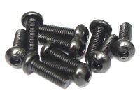 BoomRacing M3x10mm Round Head 12.9 Grade Nickel Plated...