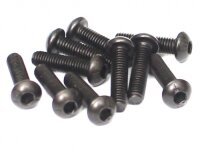 BoomRacing M3x12mm Round Head 12.9 Grade Nickel Plated...