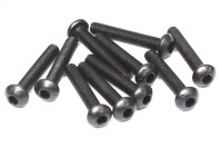 BoomRacing M3x18mm Round Head 12.9 Grade Nickel Plated...