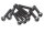 BoomRacing M3x18mm Round Head 12.9 Grade Nickel Plated Screws (10) BRASBH3018