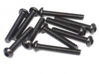 BoomRacing M3x20mm Round Head 12.9 Grade Nickel Plated...