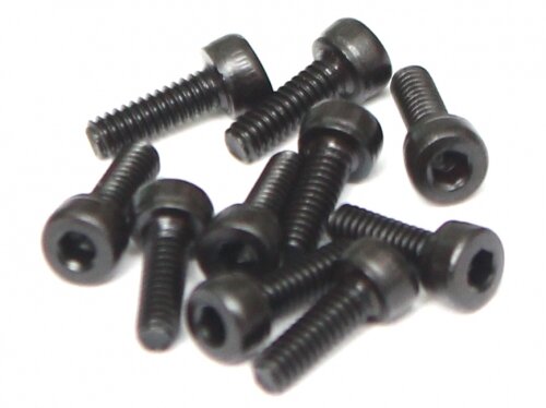 BoomRacing M2x6mm Socket Cap Screw 12.9 Grade Nickel Plated Screws (10) BRASCH2006