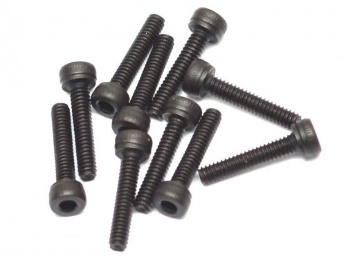 BoomRacing M2x10mm Socket Cap Screw 12.9 Grade Nickel Plated Screws (10) BRASCH2010