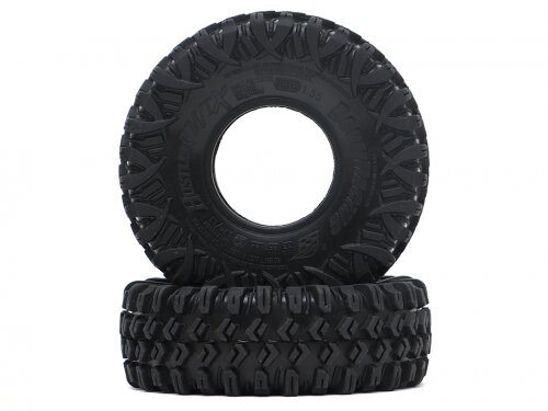 BoomRacing HUSTLER M/T Xtreme 1.55" BABY Rock Crawling Tires 3.74x1.3 SNAIL SLIME Compound W/ Open Cell Foams (Super Soft) 2pcs