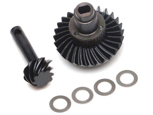 BoomRacing Heavy Duty Keyed Bevel Helical Overdrive Gear 27/8T + Differential Locker Set for BRX70/BRX80/BRX90 PHAT & AR44/45/Ca