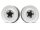 BoomRacing 1.55" 16-Hole Classic Steelie Reversible Beadlock Wheels (Front) w/ XT504 Hubs White BRW780955FW
