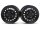 BoomRacing 1.55" 16-Hole Classic Steelie Reversible Beadlock Wheels (Front) w/ XT504 Hubs Black BRW780955FBK