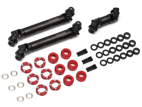BoomRacing Complete BADASS HD Steel Center Drive Shaft Set for Boom Racing D90/D110 Chassis Front Center & Rear (3) Recon G6 Cer
