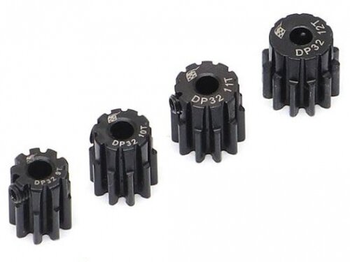 BoomRacing 32P Steel Pinion Gear Combo 9T-12T 3.175mm 4Pcs BRPG32COMBO1-3