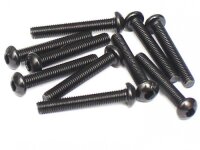 BoomRacing M3x24mm Round Head 12.9 Grade Nickel Plated...