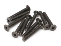 BoomRacing M3x22mm Counter Sunk Screw 12.9 Grade Nickel...