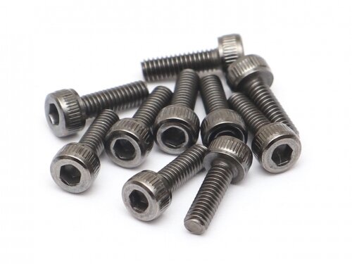 BoomRacing M2.5x8mm Socket Cap Screw 12.9 Grade Nickel Plated Screws (10) BRASCH2508