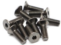 BoomRacing M2.5x8mm Counter Sunk Screw 12.9 Grade Nickel...