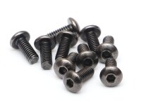 BoomRacing M2.5x6mm Round Head 12.9 Grade Nickel Plated...