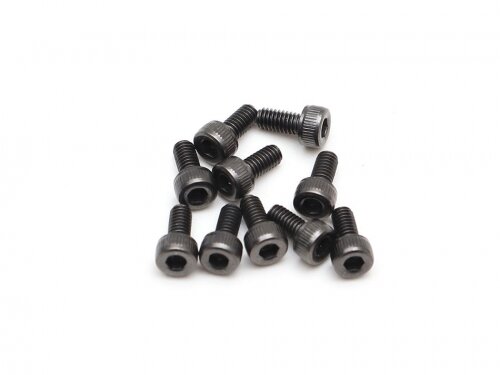 BoomRacing M2.5x5mm Socket Cap Screw 12.9 Grade Nickel Plated Screws (10) BRASCH2505
