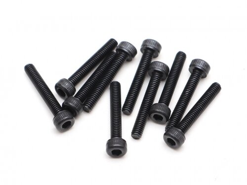 BoomRacing M2.5x16mm Socket Cap Screw 12.9 Grade Nickel Plated Screws (10) BRASCH2516