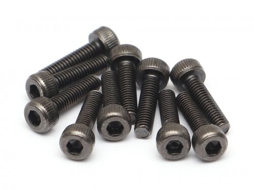 BoomRacing M2.5x10mm Socket Cap Screw 12.9 Grade Nickel Plated Screws (10) BRASCH2510