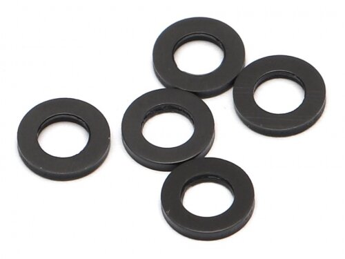 BoomRacing D4x7x1 Nylon Spacer Black (5) BRASSPD471/N
