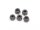 BoomRacing Non-Flanged Nylon Lock Nut M4 (5) BRASNUTM4
