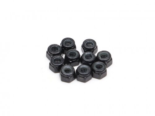 BoomRacing Non-Flanged Nylon Lock Nut M3 (5) BRASNUTM3