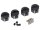 BoomRacing 8mm Wide Aluminum 12mm Hex (for 5mm Shaft) with Pins & Set Screws (4) Black for BRX01 BRLC7056