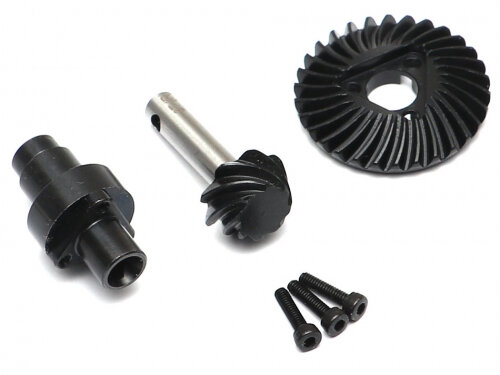 BoomRacing 30/8T Reverse HD Steel Triangular Keyed Bevel Helical Cut Diff Gear w/ Spool Set for BRX70/BRX80/BRX90 PHAT Axle for