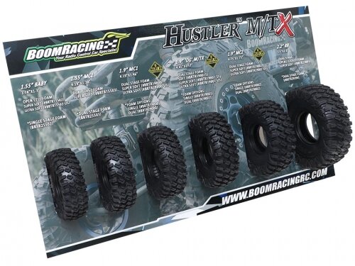 BoomRacing Hustler M/TX Tire Display Set BRDEMOHUSTLER