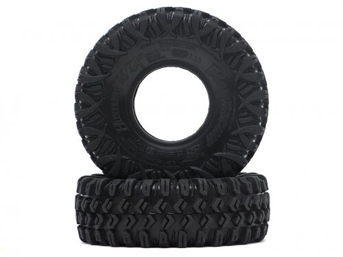 BoomRacing HUSTLER M/T Xtreme 1.55" BABY Rock Crawling Tires 3.74x1.3 SNAIL SLIME Compound W/ Open Cell Foams (Ultra Soft) BRTR1