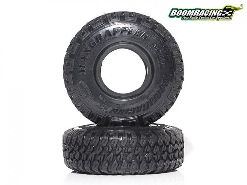 BoomRacing 1.55" MAXGRAPPLER Scale RC Tire Gekko Compound 3.74"x1.18" (95x30mm) Open Cell Foams (2) BRTR15504