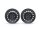 BoomRacing 1.9" Narrow 16-Hole Classic Steelie Reversible Beadlock Wheels (Front) w/ XT504 Hub (2) Black BRW780920FBK