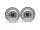 BoomRacing 1.9" 16-Hole 5-Lug Classic Steelie Reversible Beadlock Wheel w/ XT504 Hub Front (2) Gun Metal BRW780919FGM
