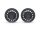 BoomRacing 1.9" 16-Hole Classic Steelie Reversible Beadlock Wheel w/ XT504 Hub Rear (2) Black BRW780919RBK