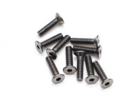 BoomRacing M2.5x10mm Counter Sunk Screw 12.9 Grade Nickel...