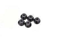 BoomRacing M4 Flanged Nylon Lock Nut Black (5) BRASNUTM4F