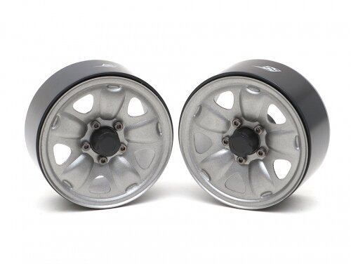 BoomRacing 1.9" S100 Yota Steelie Reversible Beadlock Wheels w/ XT504 Hub (2) Gun Metal BRW780922GM