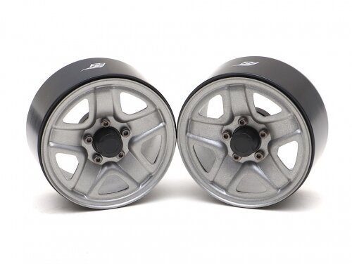 BoomRacing 1.9" S200 Yota Steelie Reversible Beadlock Wheels w/ XT504 Hub (2) Gun Metal BRW780933GM