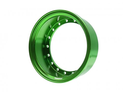 BoomRacing ProBuild 1.9" Alum 15mm Solid Wheel Barrel (1) Green BRPROB-02G