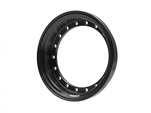 BoomRacing ProBuild 1.9" Alum 7.5mm Solid Wheel Barrel (1) Black BRPROB-01BK