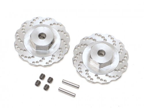 BoomRacing Stainless Steel Wavy Cross Drilled Brake Disc 12mm Hex (2) BRLC7093
