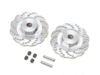 BoomRacing Stainless Steel Wavy Cross Drilled Brake Disc...
