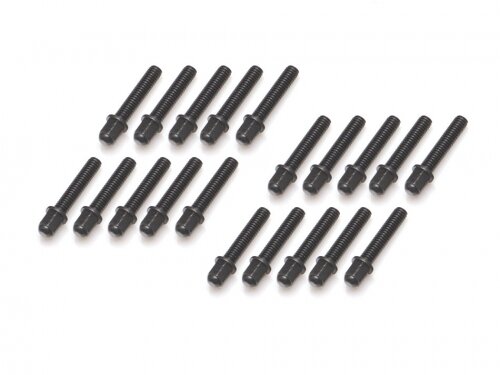 BoomRacing ProBuild Mag Seat Lug Nut 12.9 Grade M2x8mm Scale Hardware Set (20) Black BRPROB-11BK