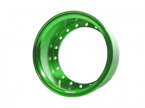 BoomRacing ProBuild 1.9" Alum 19.5mm Solid Wheel Barrel (1) Green BRPROB-02EWG