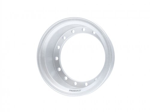BoomRacing ProBuild 1.55" Alum 16.5mm Wheel Barrel (1) Flat Silver BRPROB155-02FS