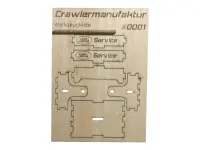 CRM wooden toolbox in 1/10 scale with lettering as shown. (Other lettering and logos are possible)