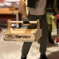 CRM wooden toolbox in 1/10 scale with lettering as shown. (Other lettering and logos are possible)