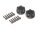 BoomRacing ProBuild XT604 V2 6-Lug Aluminum 12mm Wheel Hub Adapters 4MM Offset Version 2 (2) Black BRXT604V2