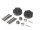 BoomRacing ProBuild XT504 6-Lug Aluminum 12mm Wheel Hub Adapters 4MM Offset (2) Black BRXT504-6LUG