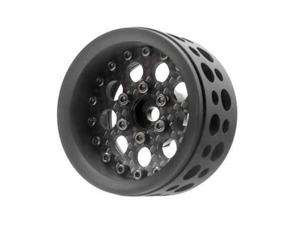 BoomRacing ProBuild 1.9" Ultra Lightweight Performance CR6 Adjustable Offset Beadlock Wheels (2) Black/Carbon Fiber BRPB048BKCF
